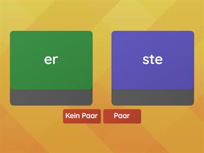 A1.Enfach.Ordinalzahlen. Kein Paar = falsch. Paar = richtig.