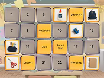 School Objects Memory Game