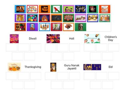 Match the festival with their story and traditions