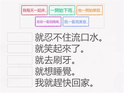 句式「一 ⋯⋯就⋯⋯」