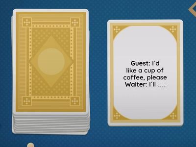 Hotel Staff Complete the dialogs. At the restaurant and Booking