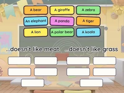 Animals' likes/dislikes