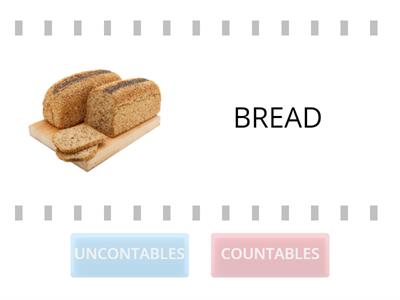 COUNTABLES AND UNCOUNTABLES 6th graders 