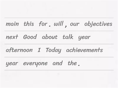 Presentation: Achievements and Goals