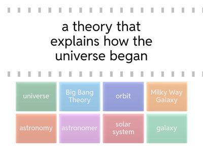  Astronomy Vocab Find the match