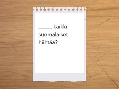 Verbi + verbi: haluta, tykätä, osata, voida