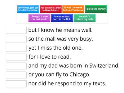 Coordinating Conjunctions