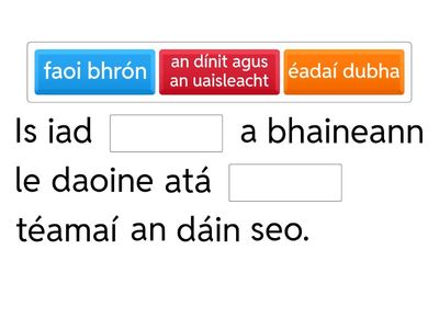 Dínit an Bhróin - Téama
