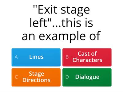 Elements of Drama Vocabulary