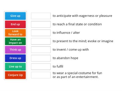 Phrasal Verbs U2 - Gold Experience B2 (New edition) - Definitions