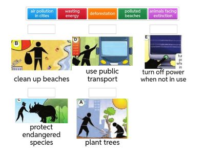 Match the problems to the solutions and make sentences
