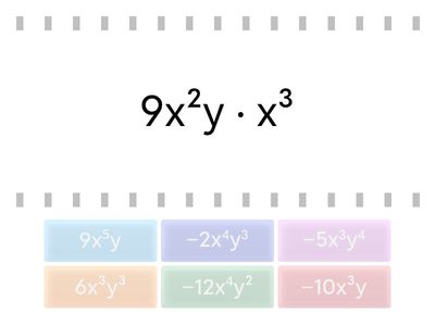 Бірмүшені стандарт түрге келтіріңіз