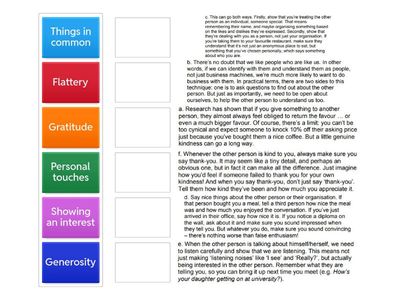 Relationship-building techniques