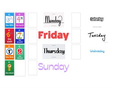 Days of the week and ordinal numbers