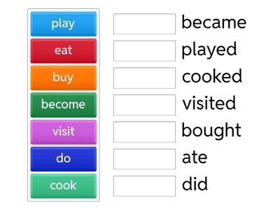 Regular and Irregular verbs