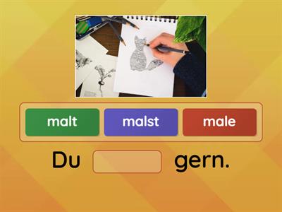 Вставить личное местоимение и форму глагола