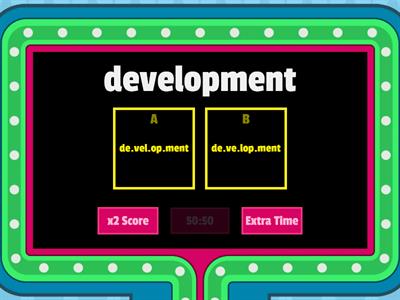 Syllable Division (suffix -ment)