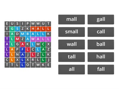 words with -all