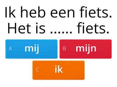 Bezittelijke voornaamwoorden A1
