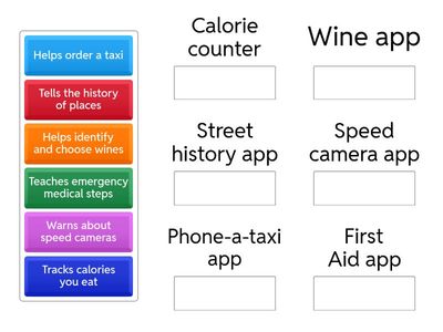 Match the App to Its Function