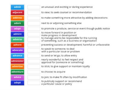 PREFIX: ad- Activity #3