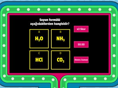 7.sınıf fen 4.Ünite bileşiklerin formülleri(kolay)