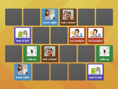 Simple past Verbs memory game