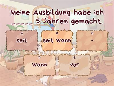 A1/L8 Temporalpräpositionen - seit & vor