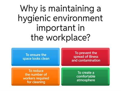 hygiene and manual handling quiz 