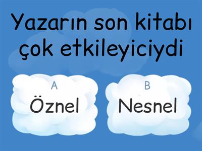 Öznel nesnel test