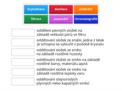 Oddělování složek ze směsí