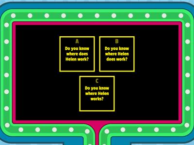 QUIZ Indirect questions