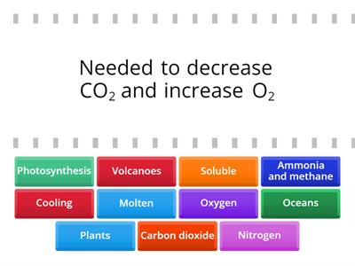 Practice task - Earth's atmosphere development