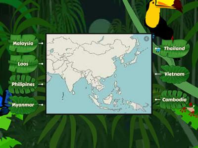 Southern Asia Map  Test