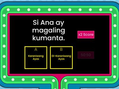 Ayos ng Pangungusap (Karaniwan at Di-Karaniwang Ayos)