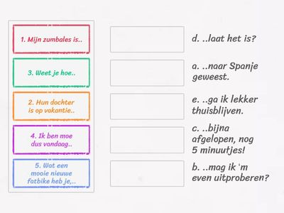 Oefening 4 van Dynamic Dutch Conversatieboekje A2 niveau - 2025