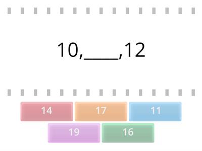 Find the match: missing numbers 11-20