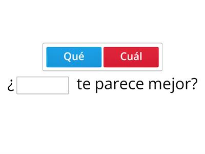 Qué o cuál/cuáles