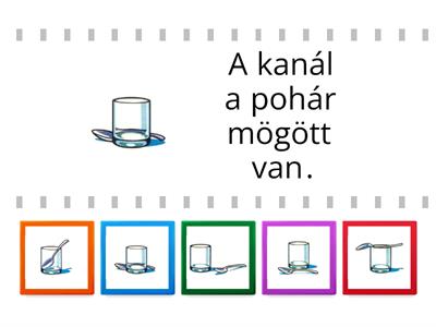 Prepozíciók 3- Hol van a  kanál? 