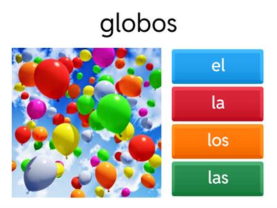  Definite Articles only in Spanish