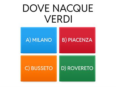 RIPASSO VERIFICA DI VERDI