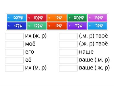 Склонение предлога של