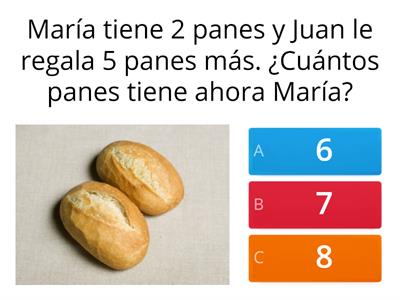 Problemas matemáticos hasta el ámbito del 8 kínder