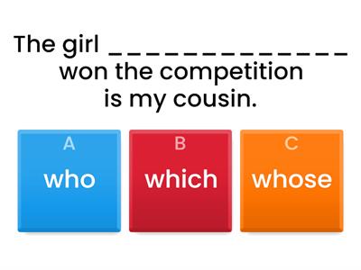 Relative Pronouns and Adverbs - Grade 4