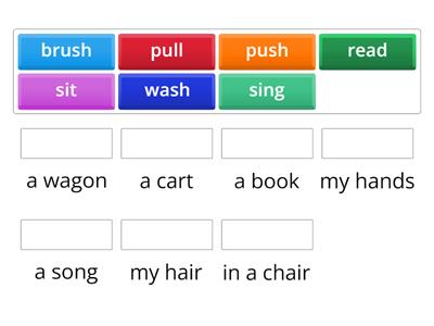 Matching vocabuary activity - song 