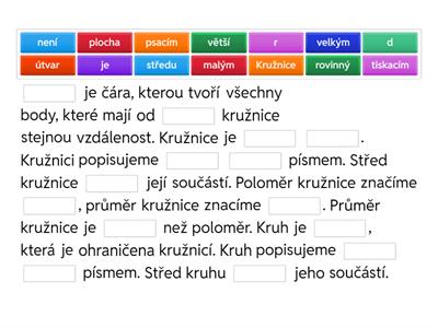 Kruh, kružnice - popis