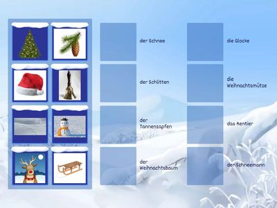 DaZ A1-A2 Grundwortschatz Weihnachten 