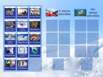 Ko mēs varam darīt ziemā?