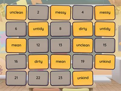 Prefix un- synonym Match