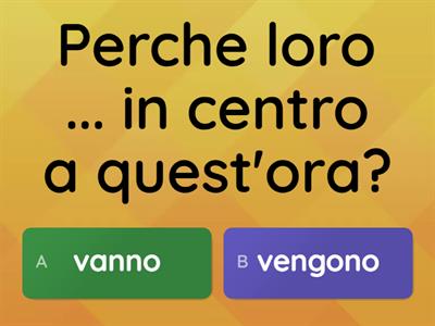 Andare o venire? Quiz A1 - 2